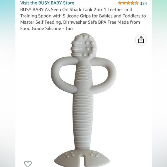 Busy Baby Mat and Teether Spoon in Grey - Picture 4 of 4